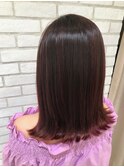 髪質改善カラー×切りっぱなしボブ