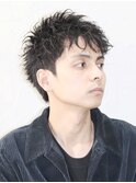 爽やかビジネス風★黒髪×くせ毛風パーマ