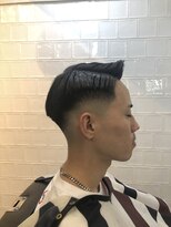 メリケンバーバーショップ フクオカ(MERICAN BARBERSHOP FUK)&nbsp;かき上げヘアショートレイアーくせ毛風パーマコンマヘア32