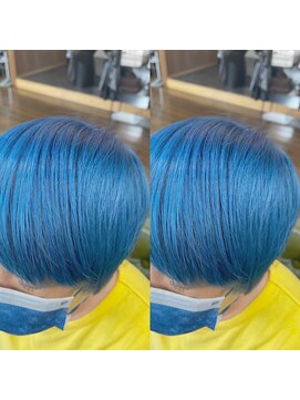 ヘアーサロン リバース(Hair Salon Rebirth) 【防府/Rebirth】ライトブルー×ブルー