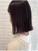 切りっぱなしボブ × red brown