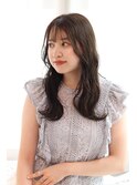 韓国風くびれヘア/透明感カラー/シースルーバング