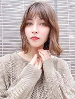 アイティー バイ アルバム 浦和店(IT by ALBUM)&nbsp;ラフウェーブ_グレージュカラーボブウルフココアベージュ_58800