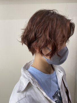 エイミー(Aimee) Aimee町田　ショートパーマ×ピンクブラウン