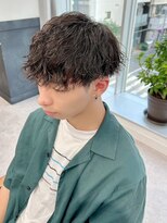 ネオリーブ クーロ メゾン 横浜(Neolive curro Maison)&nbsp;波巻きスパイラル×ツイストパーマ[メンズ]