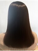 髪質改善トリートメント艶髪セミディ大人美人暗髪