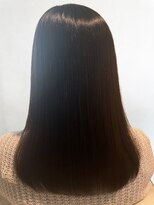 美容室フルール&nbsp;髪質改善トリートメント艶髪セミディ大人美人暗髪