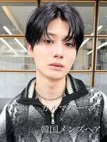 メンズフェードカットパーマ長めツーブロック爽やか