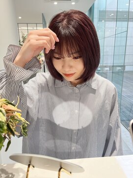 ガリカ 大名(Gallica) <森千晶>ショートボブ x チェリーレッド/暖色系カラー