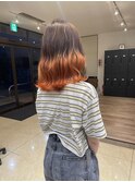 大人可愛いふんわりカールミストバング外国人風カラーブリーチ