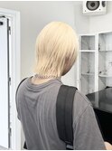 ブロンド/ハイトーンカラー/ウルフカット/ケアブリーチ