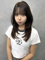 ジエクト カナウ(The Ect canow)&nbsp;レイヤーロング／似合わせカット／グレージュカラー／韓国ヘア