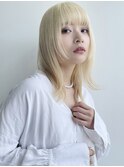 ミルクティーベージュ/ダブルカラー/ケアブリーチ/髪質改善/原宿