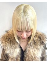 オッジバイケンジ(oggi by KENJE)&nbsp;ボブ/ブロンド/ダブルカラー／ブリーチカラー