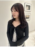 チェリーブラウン　レイヤーカット