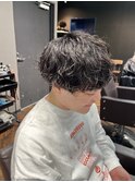 シャドウパーマ×ラウンドマッシュ