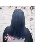 【美髪ブルーブラック】艶カラー&美髪トリで大人美人へ