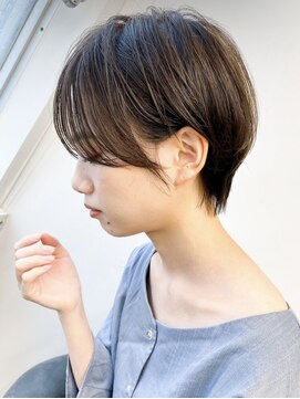 アース 栄店(HAIR&MAKE EARTH) earthショートレイヤーボブミルクティー丸みショートボブ