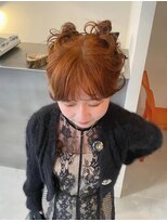 kii person【キーパーソン】 ブリーチなしダブルカラー　オレンジベージュ