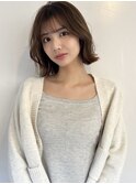 大人似合わせハッシュカットチェリーレッドバーガンディ