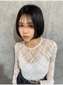 前髪あり耳掛け丸みボブコンパクトショート20代30代40代50代