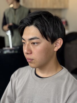 メンズカット バイ ソイクフ(メンズカット by SOY-KUFU) マッシュセンターパートツーブロックセンター分け