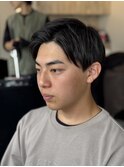 マッシュセンターパートツーブロックセンター分け