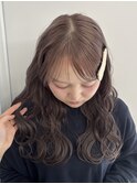 ロングレイヤーカット顔周りレイヤーウルフハッシュカット韓国
