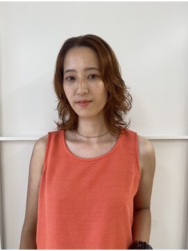 バズ(BUZZ) ブリーチなしダブルカラーでオレンジベージュ!