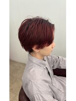 レガ(le ga) 【メンズ】ブリーチ1回×ワインレッド!