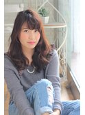 20代30代40代ゆるふわミディアムセミロング☆ピンクベージュ