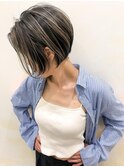 外国人風ハイライトバレイヤージュシャドウルーツ グレージュ