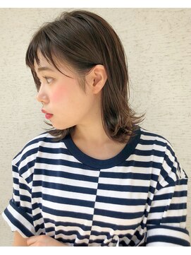 ミリ 千歳烏山(Mili CARE&SPA) 【Mili 千歳烏山】シアーグレージュ×外ハネ切りっぱなしロブ