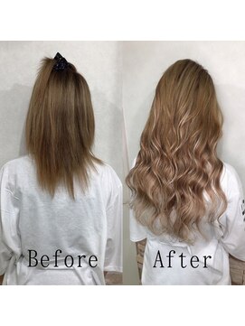 エクステ専門店あるじゃんすー 柏店 ハニーラテミルク#シールエクステ#地毛風カラー#小顔ヘア#柏