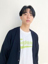 ジョエミバイアンアミ(joemi by Un ami) (joemi 新宿)黒髪センターパートアップバング流れるパーマ　近江
