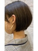 丸みがかわいいショートボブ