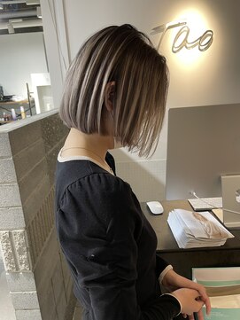 タオ 河原町(Tao) ボブとバレイヤージュ