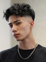 ガズル ハラジュク(GUZZLE HARAJUKU)&nbsp;1カール黒髪ワイルドメンズベリーショート