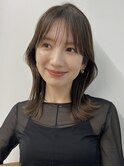 簡単スタイリング20代30代40代大人くびれミディアム×前髪あり