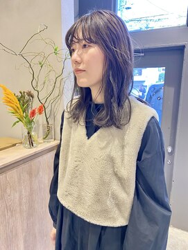 フェンヘアーアイス 中目黒(Fen.hair ici) 大人可愛い大人美人ふんわりカール小顔カットショコラアッシュ