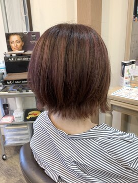 アルターリール(aL ter Rire) 切りっぱなしボブ/エアリーロング/美髪/ピンクブラウン/福原遼華