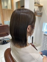 ファスナーグランデ(fustener grande)&nbsp;切りっぱなしボブ×アッシュブラウン