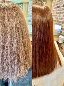 ルクステラスヘアサロン(Luxe Terrace hair salon)の写真/ハイキャリアのスタイリストが最初~最後までマンツーマンで施術!思わず触りたくなる質感にリピーター続出♪