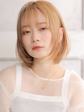 クラッチ ビオ 博多駅前(CLUTCH bio) 大人可愛い小顔美髪ツヤ髪ナチュラルボブ薄めバングA2