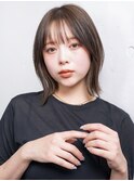 くびれヘア/ハイライトカラー/インナーカラー/外はねボブ/ボブ