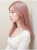 大人ガーリーミルクティーピンク艶ストレートp1戸頭10代20代30代