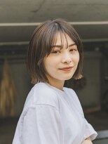 ガーデンヨコハマ(GARDEN YOKOHAMA) ボブ 外ハネボブ くびれヘア 夏 縮毛矯正 ハイライトカラー