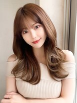 アフロート エル 錦糸町(AFLOAT L) 結んでもかわいいくびれセミロング × ミルクティーベージュ