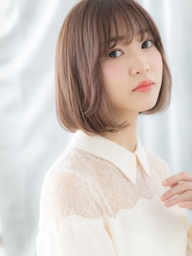 ドクターズサロン LAB 小山店 ラベンダーベージュ切りっぱなし小顔ボブt小山20代30代40代