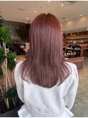 人気の暖色春カラーピンク艶カラー